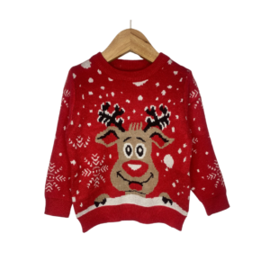 Χριστουγεννιάτικο πλεκτό πουλοβεράκι 'Rudolph'