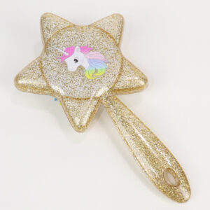 Παιδική βούρτσα μαλλιών Gold Glitter Unicorn