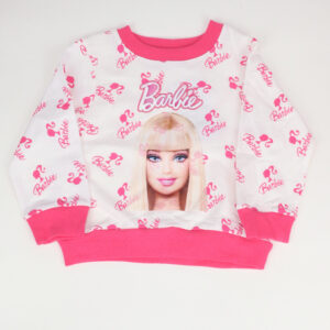 Alternative view of Βρεφικό σετ φόρμες Barbie λευκό/ροζ