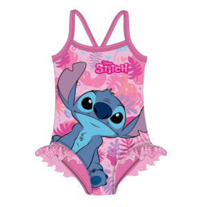 Παιδικό ολόσωμο μαγιό Disney Stitch ροζ