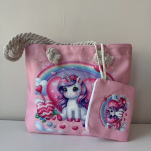 Παιδική τσάντα παραλίας Unicorn Ροζ