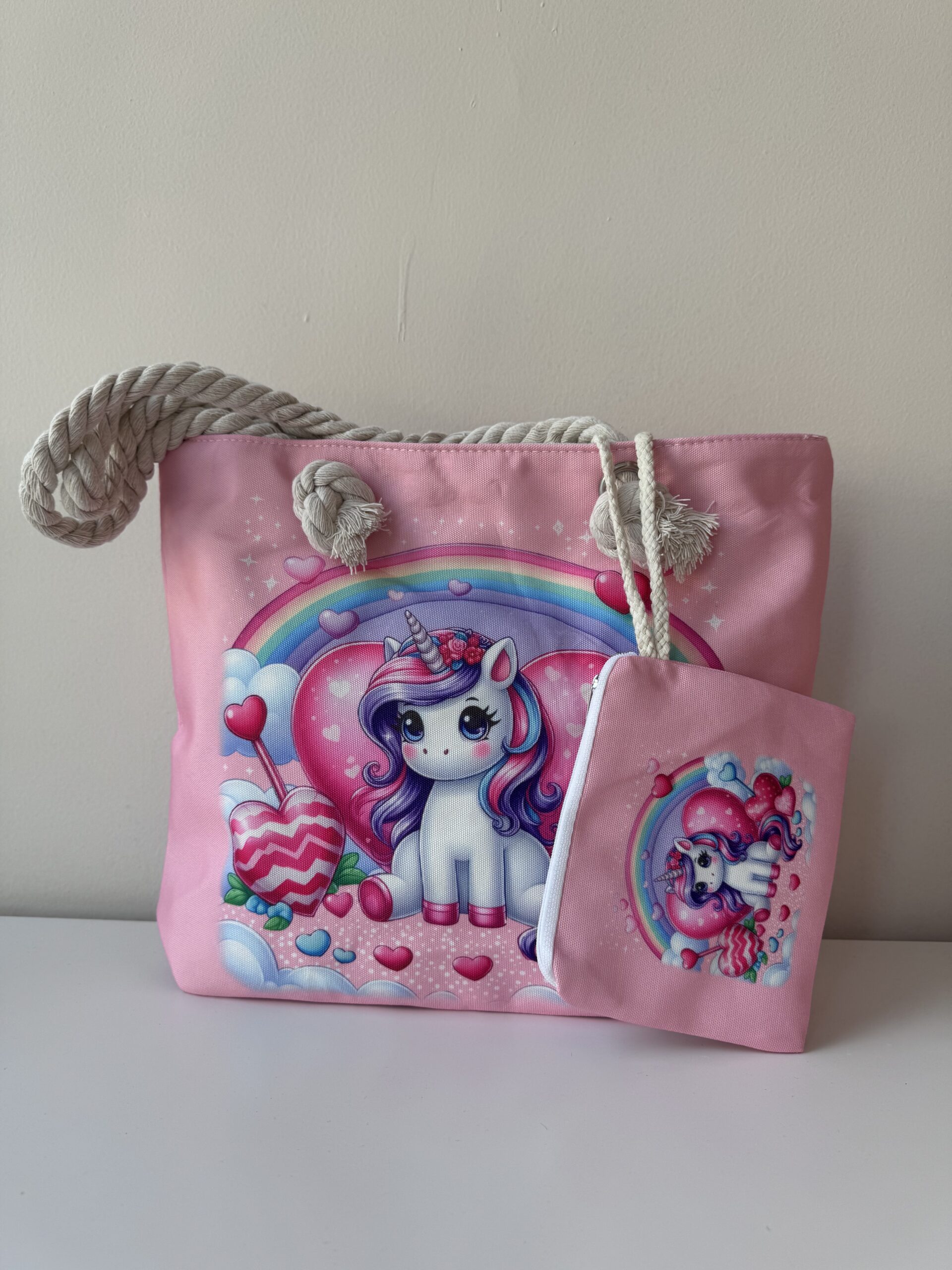 Παιδική τσάντα παραλίας Unicorn Ροζ