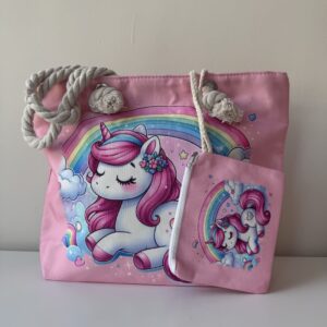Παιδική τσάντα παραλίας Unicorn Ροζ